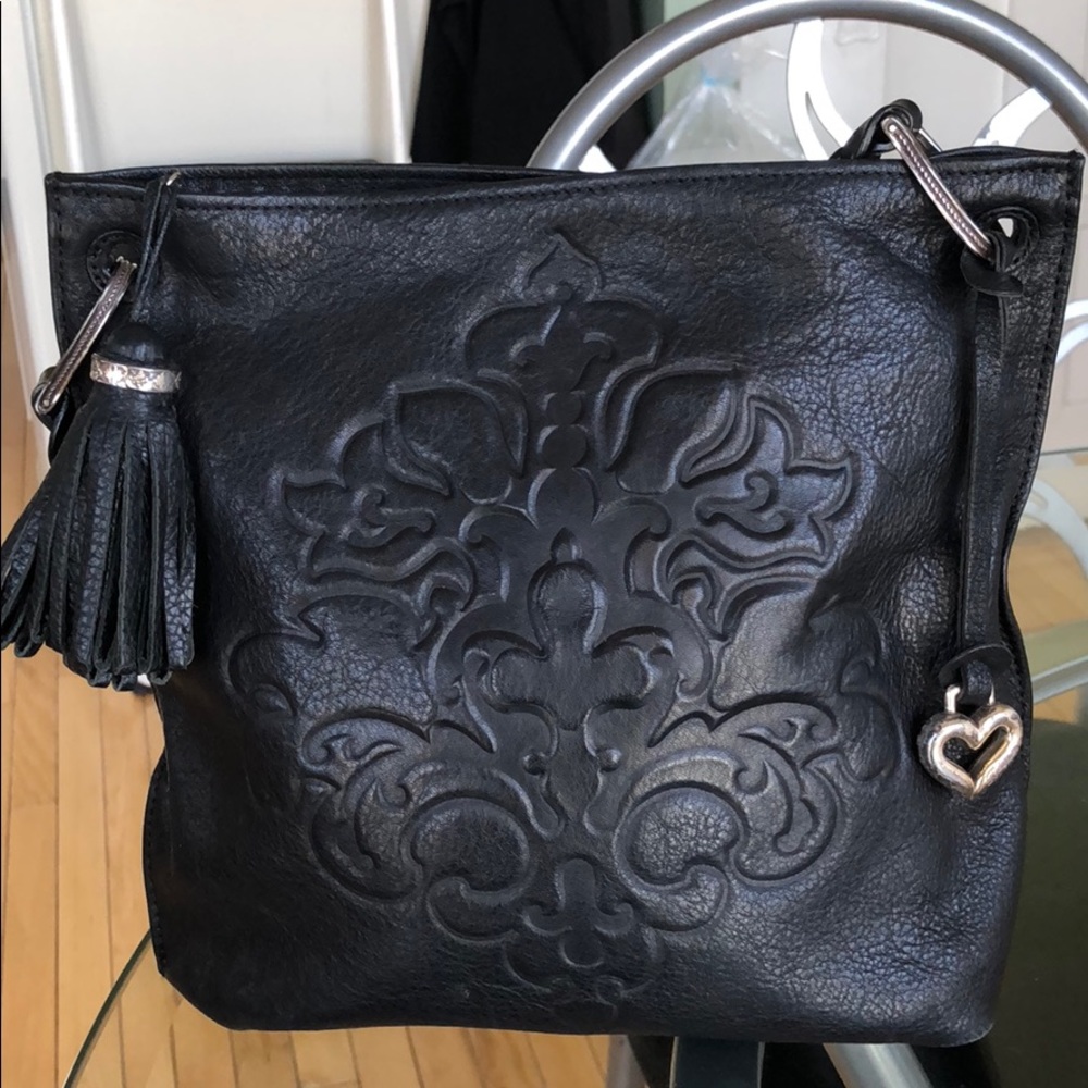 Brighton- Black Leather Shoulder Bag